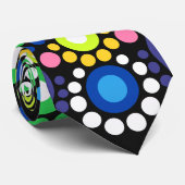 Cravate Points Hippie Retro Mandala Floral Dotés (Roulé)