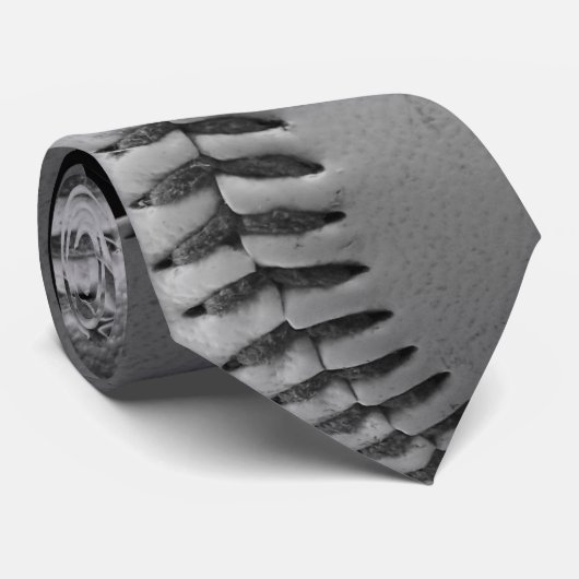 Cravate Points noirs et blancs de base-ball (Roulé)