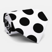 Cravate Points noirs et blancs rétro (Roulé)