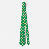 Cravate Points orange/blanc sur vert (Devant)