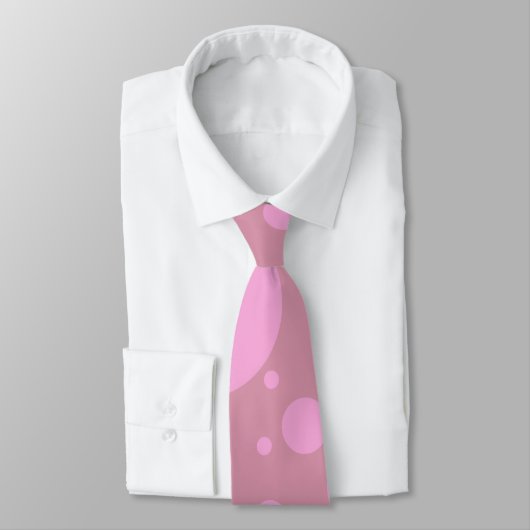 Cravate points roses (Attaché)