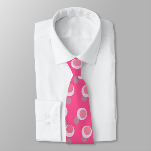 Cravate Points roses, rose vif et mauve (Attaché)