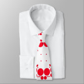 Cravate Points Rouges Abstraits Art (Attaché)