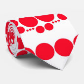 Cravate Points Rouges Abstraits Art (Roulé)