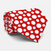 Cravate Points rouges et blancs (Roulé)