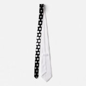 Cravate Points Techno blancs Noir moderne (Dos)