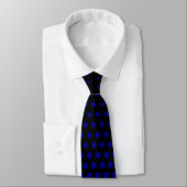 Cravate Points Techno bleu foncé Noir moderne (Attaché)