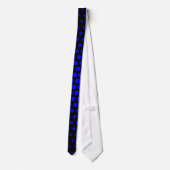 Cravate Points Techno Bleu Noir moderne (Dos)