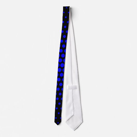 Cravate Points Techno Bleu Noir moderne (Dos)