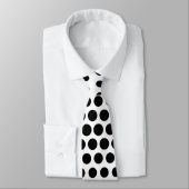 Cravate Points Techno Noir Motif moderne (Attaché)