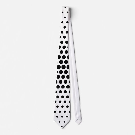Cravate Points Techno Noir Motif moderne (Devant)