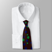 Cravate points verts et bleus, espresso (Attaché)