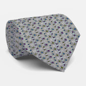 Cravate Points W (gris) (Roulé)