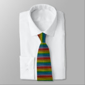 Cravate Pois arc-en-ciel noir (Attaché)