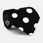 Cravate Pois Arrière - plans noirs (Roulé)