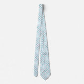 Cravate Pois blanc rose bleu rétro (Dos)