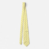 Cravate Pois blancs sur jaune citron (Dos)