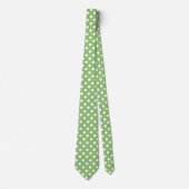 Cravate Pois blancs sur Pistachio Green (Devant)