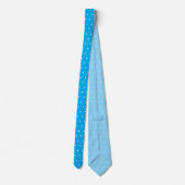 Cravate Pois bleu azur (Dos)
