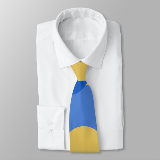 Cravate Pois bleu et jaune (Attaché)