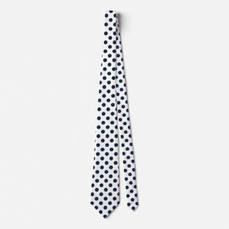 Cravate Pois bleu marine foncé