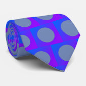 Cravate Pois bleu violet gris 4Robby (Roulé)