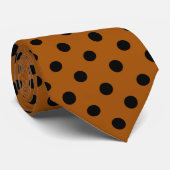 Cravate Pois Brown et noirs (Roulé)