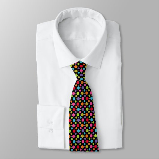 Cravate Pois d'arc-en-ciel (Attaché)