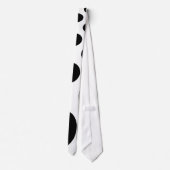 Cravate Pois d'Asymetric, grands cercles noir et blanc (Dos)