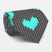 Cravate Pois de coeur en Motif tricoté (Roulé)