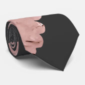 Cravate Pois de papier or Rose Abstrait moderne (Roulé)