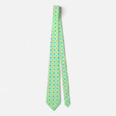 Cravate Pois de Pickleball - Mint Vert, orange, bleu (Devant)