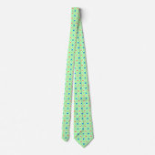 Cravate Pois de Pickleball - Mint Vert, orange, bleu (Dos)