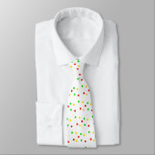 Cravate Pois de Rasta en blanc (Attaché)