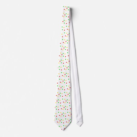 Cravate Pois de Rasta en blanc (Devant)
