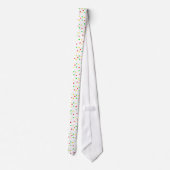Cravate Pois de Rasta en blanc (Dos)
