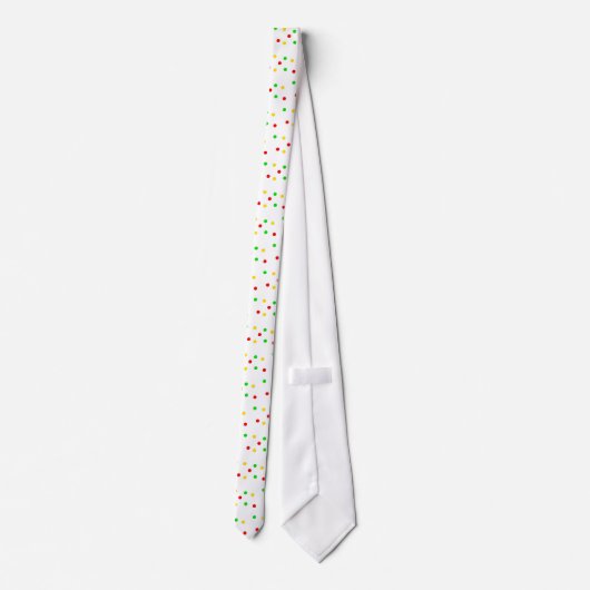 Cravate Pois de Rasta en blanc (Dos)