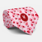 Cravate Pois doux carlet Floral (Roulé)