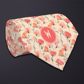 Cravate Pois doux de corail Floral
