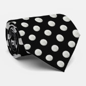 Cravate Pois gris argent Faux (Roulé)