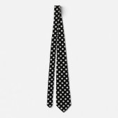 Cravate Pois gris argent Faux (Dos)