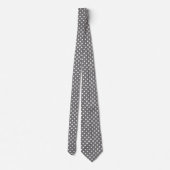 Cravate Pois gris et blanc (Dos)