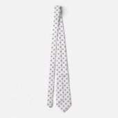 Cravate Pois gris sur blanc (Dos)