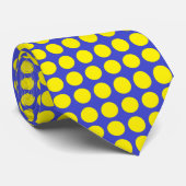 Cravate Pois jaune bleu (Roulé)
