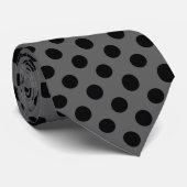 Cravate Pois noir (Roulé)