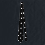 Cravate Pois noir et blanc<br><div class="desc">Motif pois noir et blanc.</div>