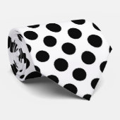 cravate pois noire (Roulé)