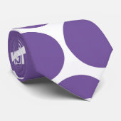 CRAVATE POIS POURPRE ET BLANC MODERNE (Roulé)