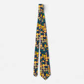 Cravate Pois rétro vert et jaune (Dos)