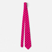 Cravate Pois rose/noir (Dos)